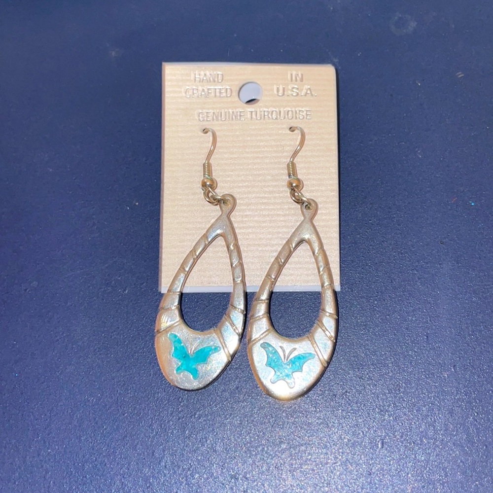 Turquoise Butterfly Earrings